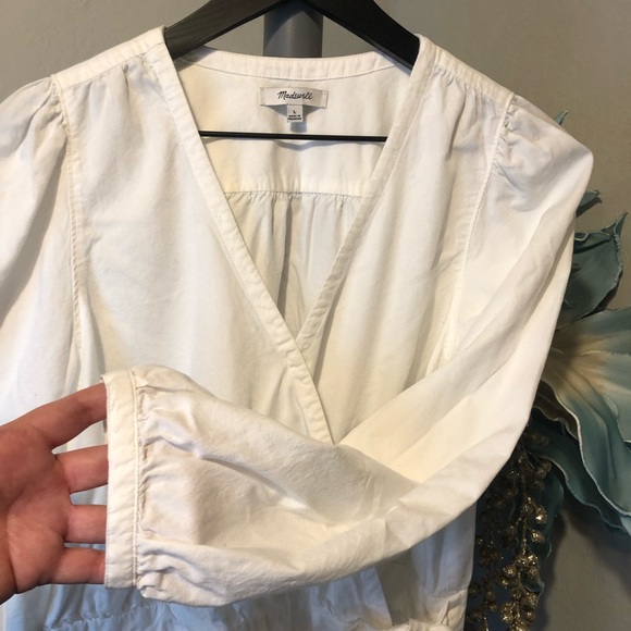 Madewell Wrap side tie long sleeve blouse - Picture 4 of 7